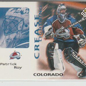 Patrick Roy 1998-99 UD Choice Crease Lightning #243 Colorado Avalanche